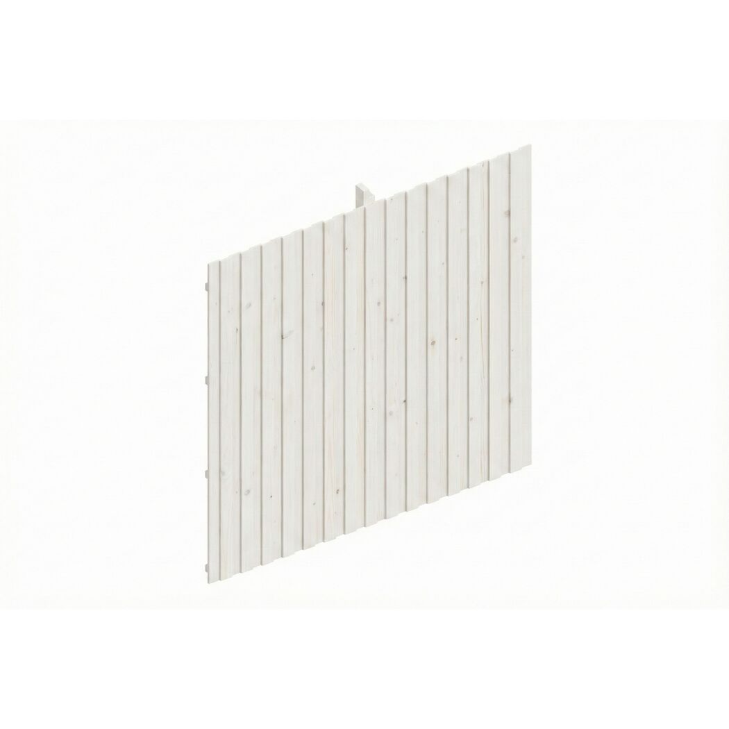 Carport-Rückwand Deckelschalung weiß 362 x 330 cm