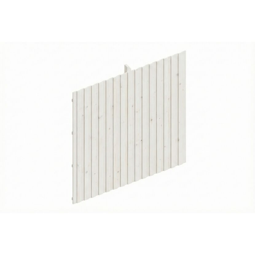 Carport-Rückwand Deckelschalung weiß 362 x 330 cm