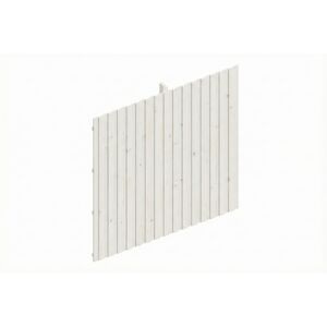Carport-Rückwand Deckelschalung weiß 362 x 330 cm