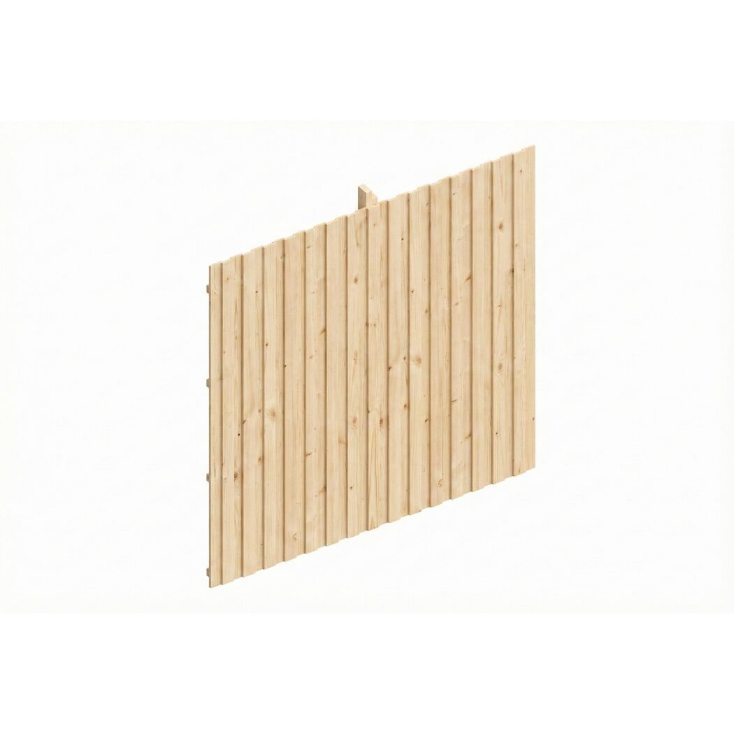 Carport-Rückwand Deckelschalung naturfarben 362 x 330 cm