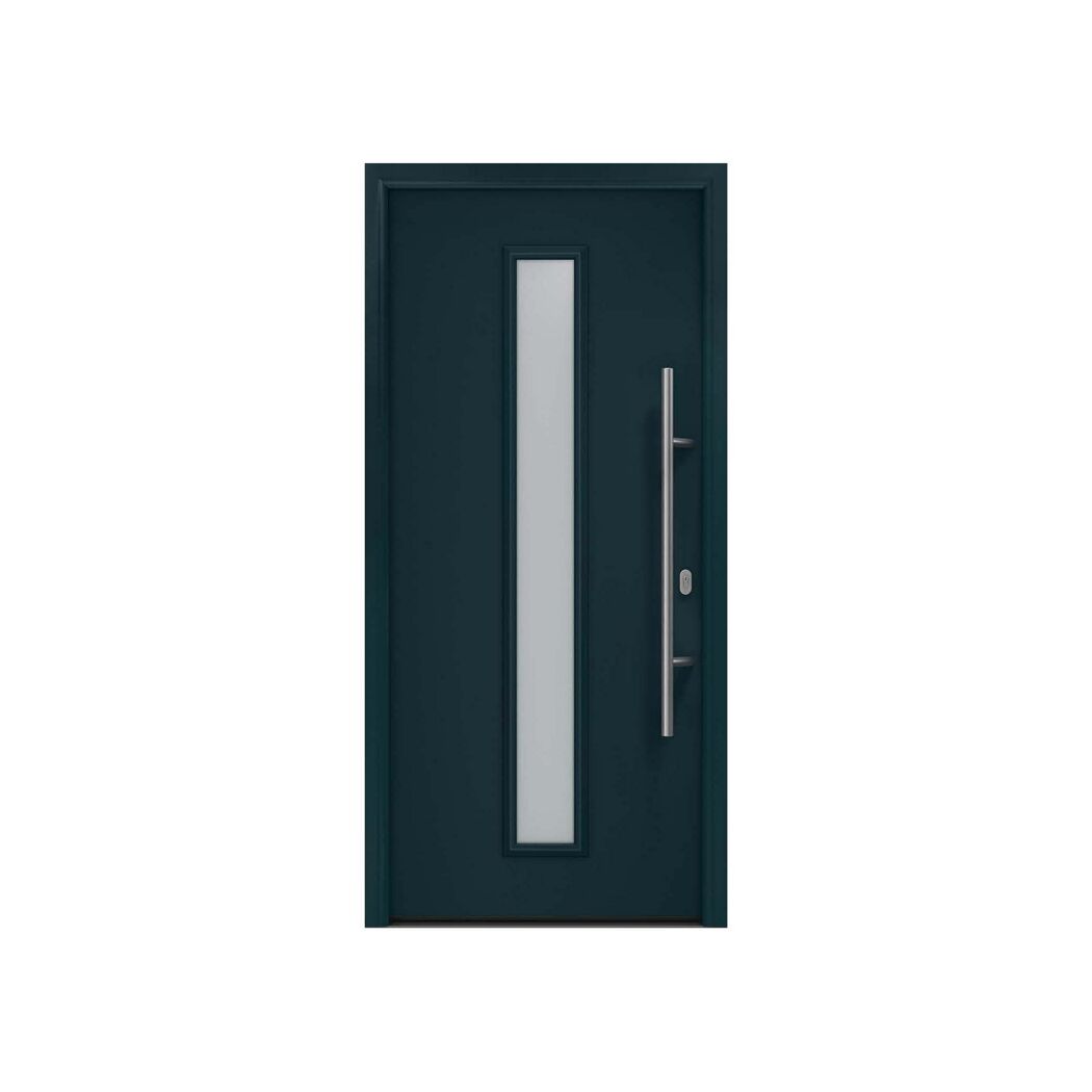 Alu-Stahlhaustür 'ISOPRO IP 015' anthrazitgrau rechts 110 x 210 cm