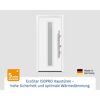 Alu-Stahlhaustür 'ISOPRO IP 015' verkehrsweiß rechts 110 x 210 cm