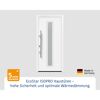Alu-Stahlhaustür 'ISOPRO IP 020S' verkehrsweiß links 110 x 210 cm
