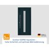 Alu-Stahlhaustür 'ISOPRO IP 020S' anthrazitgrau links 110 x 210 cm