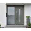 Alu-Stahlhaustür 'ISOPRO IP 020S' graualuminium links 110 x 210 cm