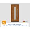Alu-Stahlhaustür 'ISOPRO IP 020S' Golden Oak rechts 110 x 210 cm