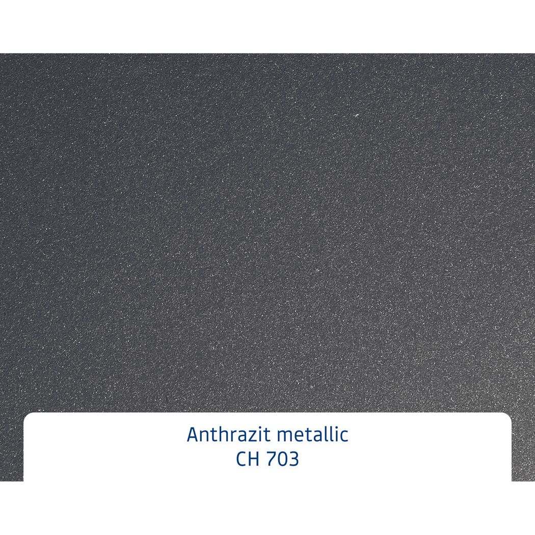 Alu-Stahlhaustür 'ISOPRO IP 020S' anthrazit metallic rechts 110 x 210 cm