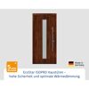 Alu-Stahlhaustür 'ISOPRO IP 020S' eichefarben dunkel rechts 110 x 210 cm
