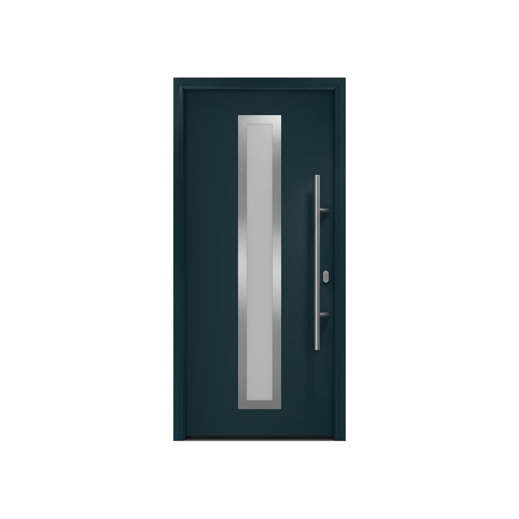 Alu-Stahlhaustür 'ISOPRO IP 700S' anthrazitgrau rechts 110 x 210 cm