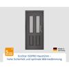Alu-Stahlhaustür 'ISOPRO IP 410S' anthrazit metallic rechts 110 x 210 cm