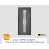 Alu-Stahlhaustür 'ISOPRO IP 700S' anthrazit metallic rechts 110 x 210 cm