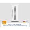 Alu-Stahlhaustür 'ISOPRO IP 770S' verkehrsweiß links 110 x 210 cm