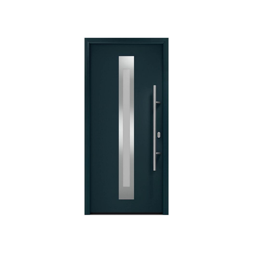 Alu-Stahlhaustür 'ISOPRO IP 770S' anthrazitgrau rechts 110 x 210 cm