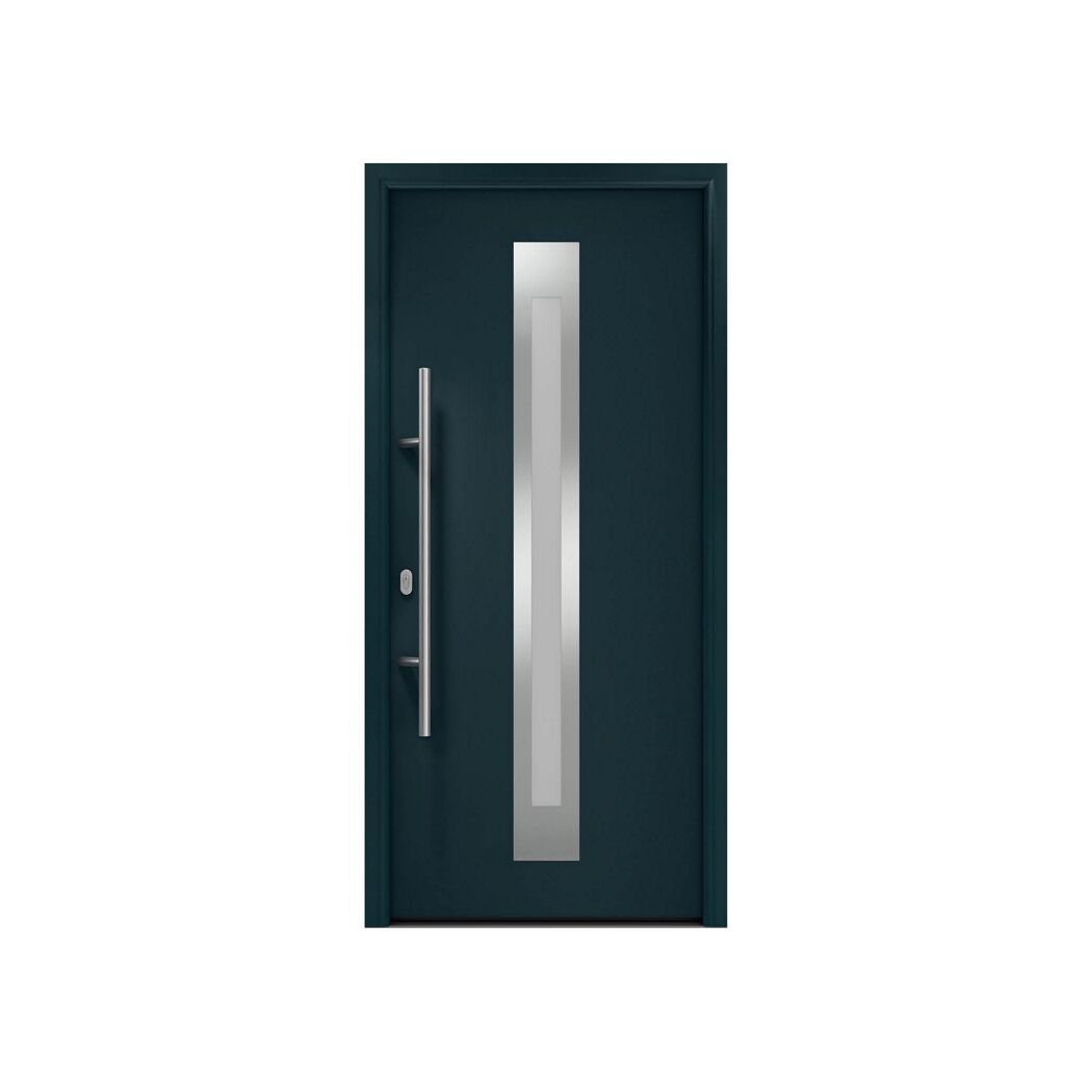 Alu-Stahlhaustür 'ISOPRO IP 770S' anthrazitgrau links 110 x 210 cm