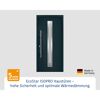 Alu-Stahlhaustür 'ISOPRO IP 770S' anthrazitgrau links 110 x 210 cm