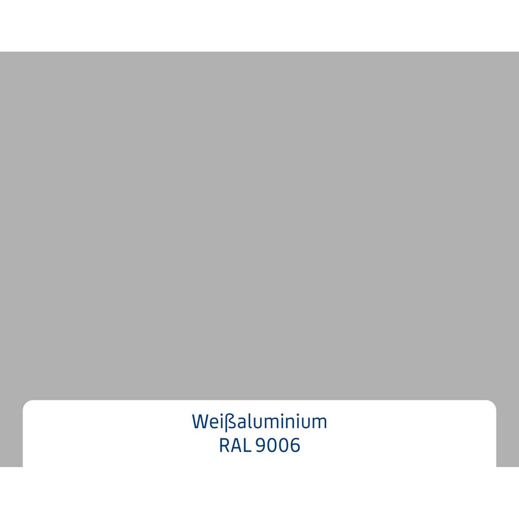 Alu-Stahlhaustür 'ISOPRO IP 770S' ral 9006 weißaluminium links 110 x 210 cm