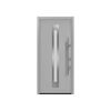 Alu-Stahlhaustür 'ISOPRO IP 770S' ral 9006 weißaluminium rechts 110 x 210 cm