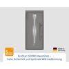 Alu-Stahlhaustür 'ISOPRO IP 770S' graualuminium rechts 110 x 210 cm