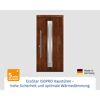 Alu-Stahlhaustür 'ISOPRO IP 770S' eichefarben dunkel links 110 x 210 cm