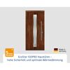 Alu-Stahlhaustür 'ISOPRO IP 770S' eichefarben dunkel rechts 110 x 210 cm