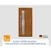 Alu-Stahlhaustür 'ISOPRO IP 780S' Golden Oak links 110 x 210 cm