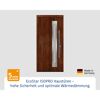Alu-Stahlhaustür 'ISOPRO IP 780S' eichefarben dunkel rechts 110 x 210 cm