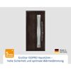 Alu-Stahlhaustür 'ISOPRO IP 810S' Night Oak rechts 110 x 210 cm