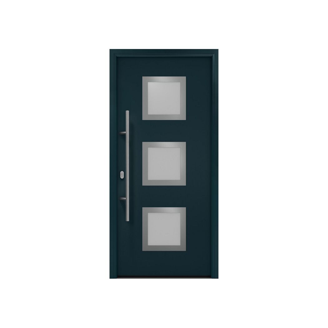 Alu-Stahlhaustür 'ISOPRO IP 810S' anthrazitgrau links 110 x 210 cm