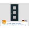 Alu-Stahlhaustür 'ISOPRO IP 810S' anthrazitgrau links 110 x 210 cm