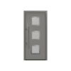 Alu-Stahlhaustür 'ISOPRO IP 810S' graualuminium links 110 x 210 cm