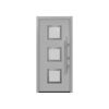 Alu-Stahlhaustür 'ISOPRO IP 810S' ral 9006 weißaluminium rechts 110 x 210 cm