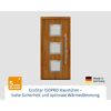 Alu-Stahlhaustür 'ISOPRO IP 810S' Golden Oak rechts 110 x 210 cm
