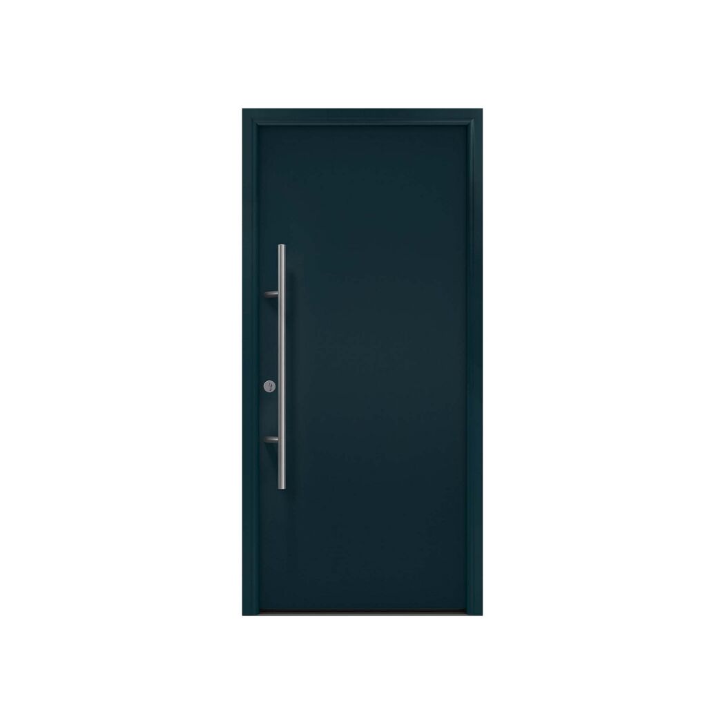 Alu-Stahlhaustür 'ISOPRO Secur IPS 010' anthrazitgrau links 110 x 210 cm