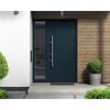Alu-Stahlhaustür 'ISOPRO Secur IPS 010' anthrazitgrau links 110 x 210 cm