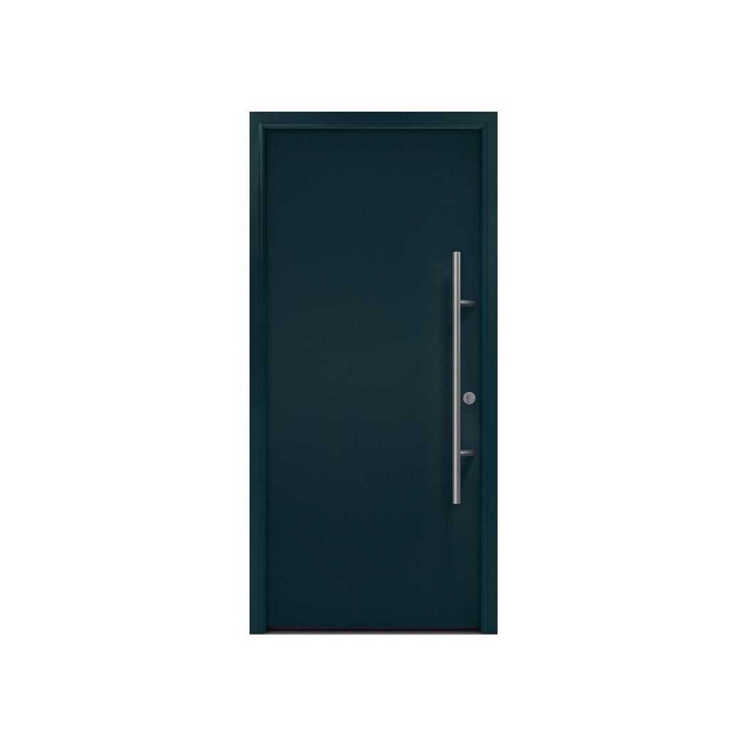 Alu-Stahlhaustür 'ISOPRO Secur IPS 010' anthrazitgrau rechts 110 x 210 cm