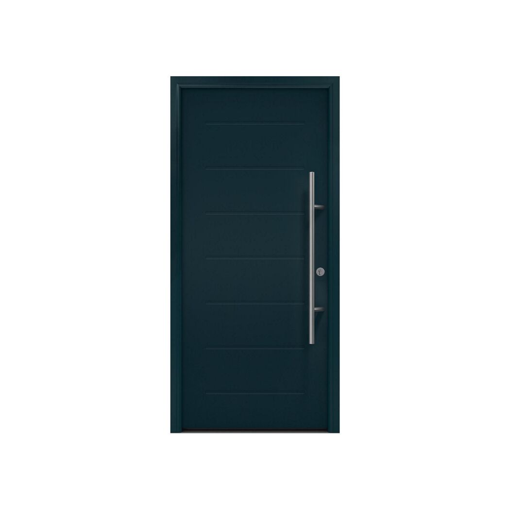 Alu-Stahlhaustür 'ISOPRO Secur IPS 010' anthrazitgrau rechts 110 x 210 cm
