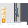 Alu-Stahlhaustür 'ISOPRO Secur IPS 015' ral 9006 weißaluminium links 110 x 210 cm