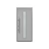 Alu-Stahlhaustür 'ISOPRO Secur IPS 020S' ral 9006 weißaluminium links 110 x 210 cm