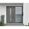 Alu-Stahlhaustür 'ISOPRO Secur IPS 020S' graualuminium rechts 110 x 210 cm