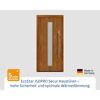 Alu-Stahlhaustür 'ISOPRO Secur IPS 020S' Golden Oak rechts 110 x 210 cm
