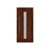 Alu-Stahlhaustür 'ISOPRO Secur IPS 020S' eichefarben dunkel links 110 x 210 cm
