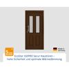 Alu-Stahlhaustür 'ISOPRO Secur IPS 410S' terrabraun links 110 x 210 cm