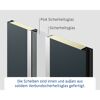 Alu-Stahlhaustür 'ISOPRO Secur IPS 410S' terrabraun rechts 110 x 210 cm