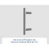 Alu-Stahlhaustür 'ISOPRO Secur IPS 410S' graualuminium links 110 x 210 cm