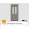 Alu-Stahlhaustür 'ISOPRO Secur IPS 410S' graualuminium rechts 110 x 210 cm