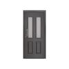 Alu-Stahlhaustür 'ISOPRO Secur IPS 410S' anthrazit metallic links 110 x 210 cm