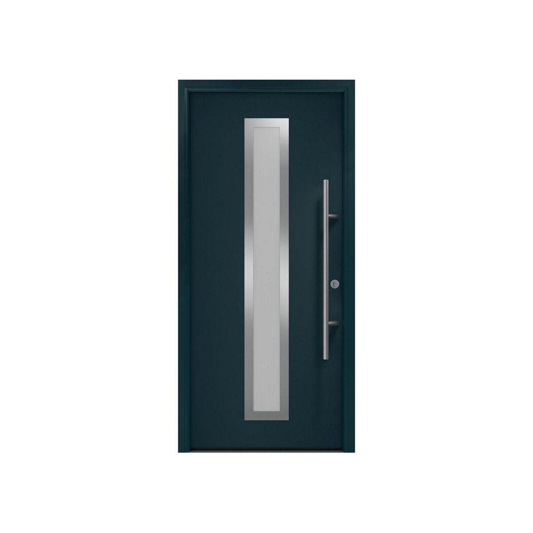 Alu-Stahlhaustür 'ISOPRO Secur IPS 700S' anthrazitgrau rechts 110 x 210 cm