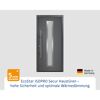Alu-Stahlhaustür 'ISOPRO Secur IPS 020S' anthrazit metallic links 110 x 210 cm