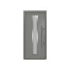 Alu-Stahlhaustür 'ISOPRO Secur IPS 020S' graualuminium rechts 110 x 210 cm