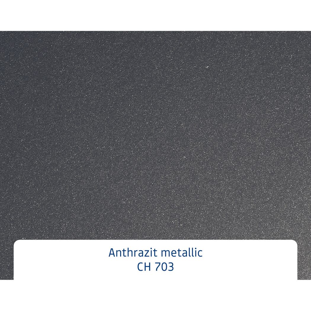 Alu-Stahlhaustür 'ISOPRO Secur IPS 020S' anthrazit metallic rechts 110 x 210 cm
